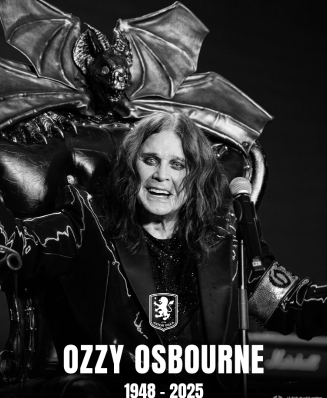 Ca sĩ rock người Anh Ozzy Osbourne qua đời, Aston Villa đăng lời tưởng niệm chính thức